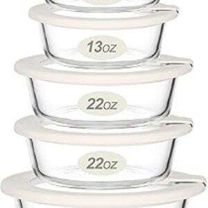 Urban Green Glass Food Storage Containers with Glass Lids, Microwave Safe Food Container Set, Aitight Meal Prep Container Set, LeakProof, 100% Plastic Free, 5 Pack