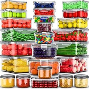 15 Pack- Meal Prep Containers 32oz, Plastic Food Prep Containers Reusable, Leakproof To Go Food Containers with Lids, BPA-Free, Microwave/Dishwasher/Freezer Safe